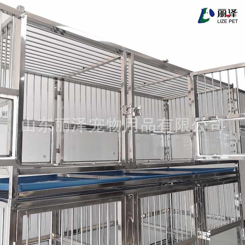 丽泽宠物多层位展示笼3层9笼门不锈钢框架大小展示笼全新宠物笼 - 图0