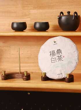 盘子支架展示盘架实木碟子托架圆盘摆件支撑架茶饼装饰赏盘支架