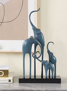 现代简约创意家居大象装饰品客厅电视柜酒柜入户玄关轻奢招财摆件