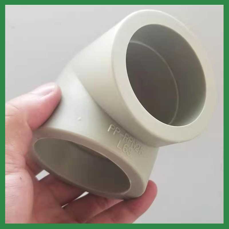 国标灰色PPR弯头20 25 32 40 50 63 75 90 110160ppr水管接头配件 - 图0