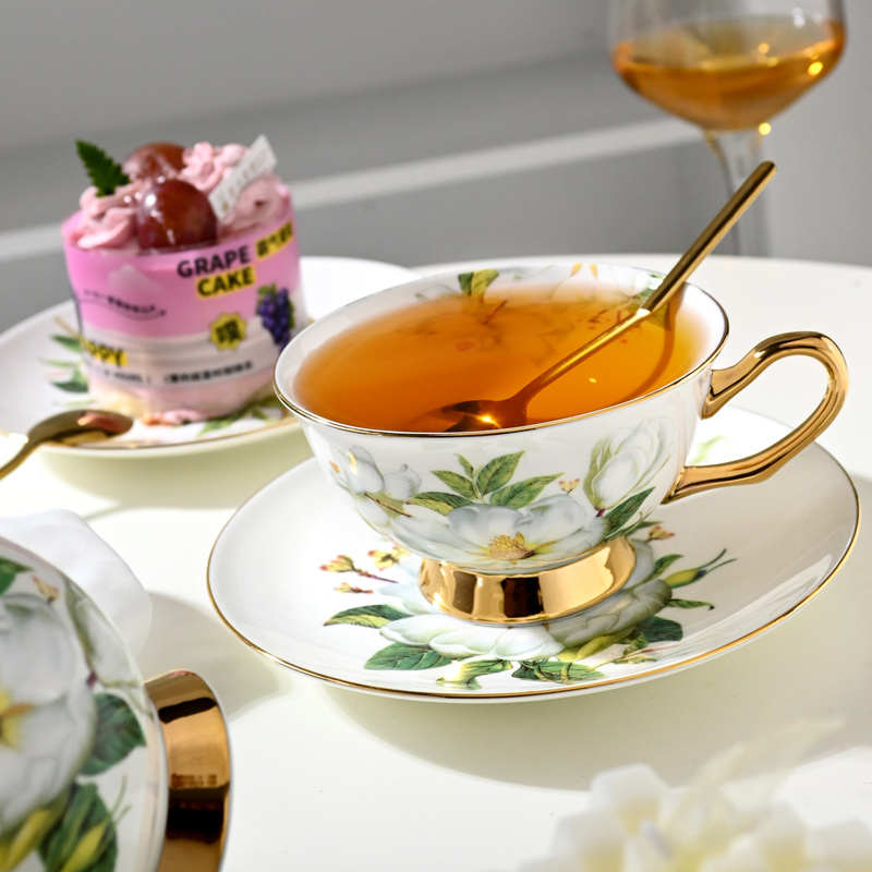 第五味咖啡杯子高档精致骨瓷高级感轻奢陶瓷英式下午茶具套装礼盒 - 图0