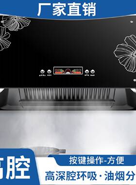 通用型生活中式顶吸油烟机大吸力抽油烟机家用壁挂式深腔款出租房