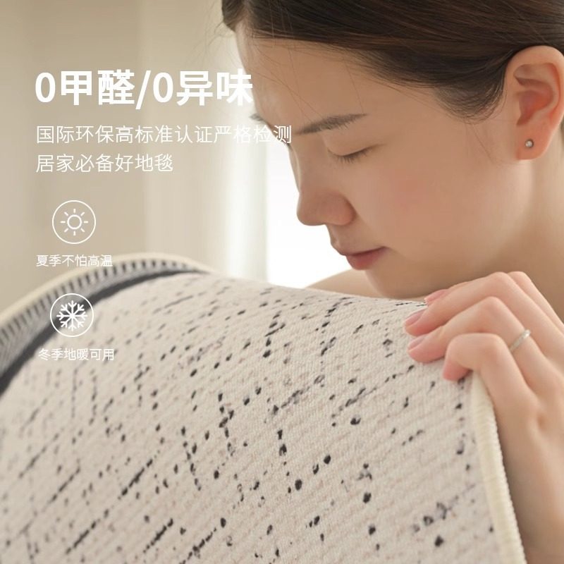 地毯客厅2024新款免洗可擦复古垫小沙发奢高级香风地茶几法式轻感 - 图0