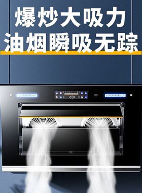 新飞抽油烟机厨房家用大吸力双电机侧吸式挥手体感油烟机自动清洗