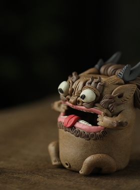 新款景德镇龙之九子饕餮倒流香炉茶宠创意礼物小摆件香薰炉流香炉