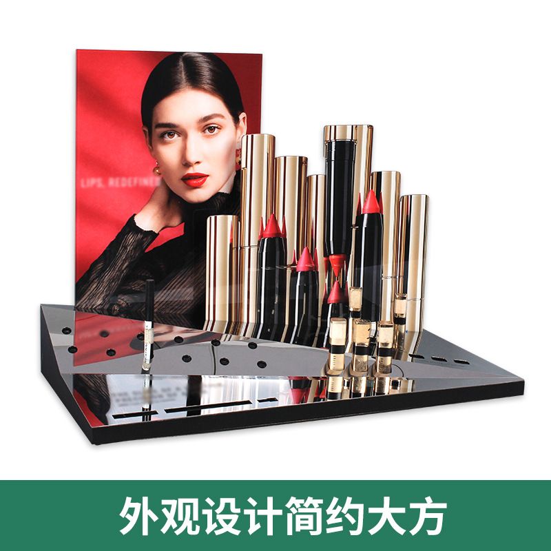 口红展示架化妆品店彩妆展示陈列架唇膏唇釉一体收纳架亚克力展架 - 图0