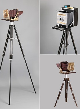 老式复古怀旧照相机模型铁皮摄影拍摄道具橱窗布景支架摄影机摆件