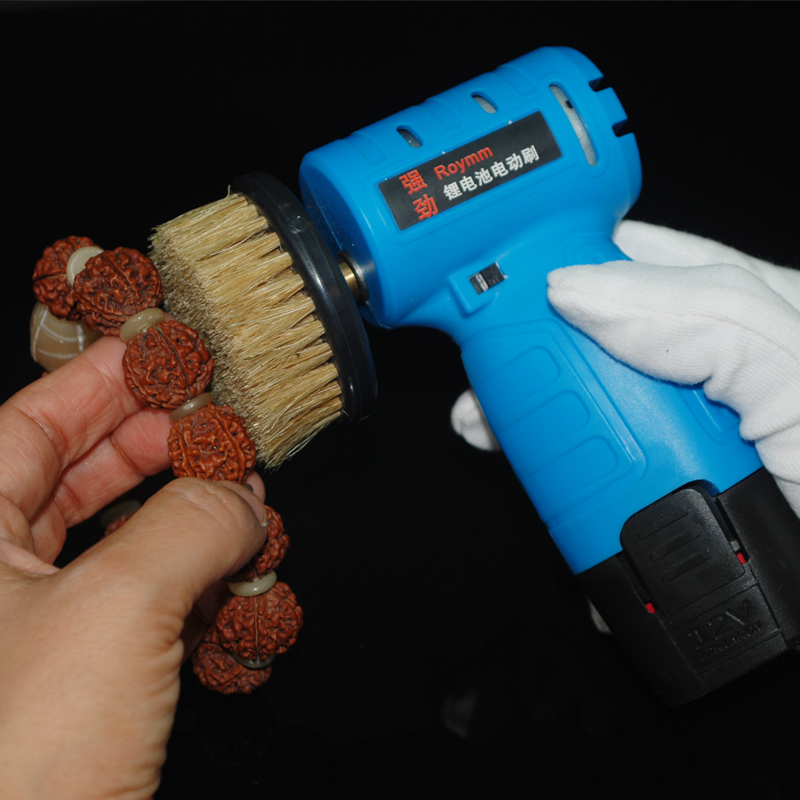 文玩电动刷子手持便携式全钢齿轮锂电池电机金刚核桃强力抛光刷子