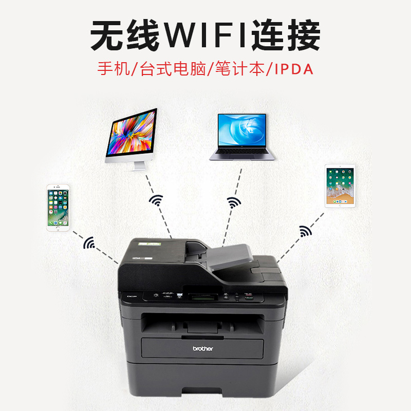 兄弟打印机DCP-L2550DW黑白激光打印机办公专用复印扫描一体机253 - 图0