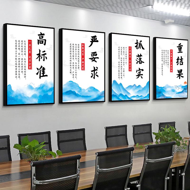 新款办公室装饰画企业文化墙励志挂画会议室壁画公司团队标语挂饰 - 图3