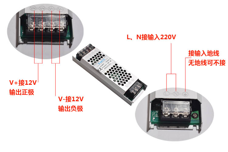 12v24开关电源长薄款长条型灯条拉布灯箱led灯带变压器小体积货架 - 图1