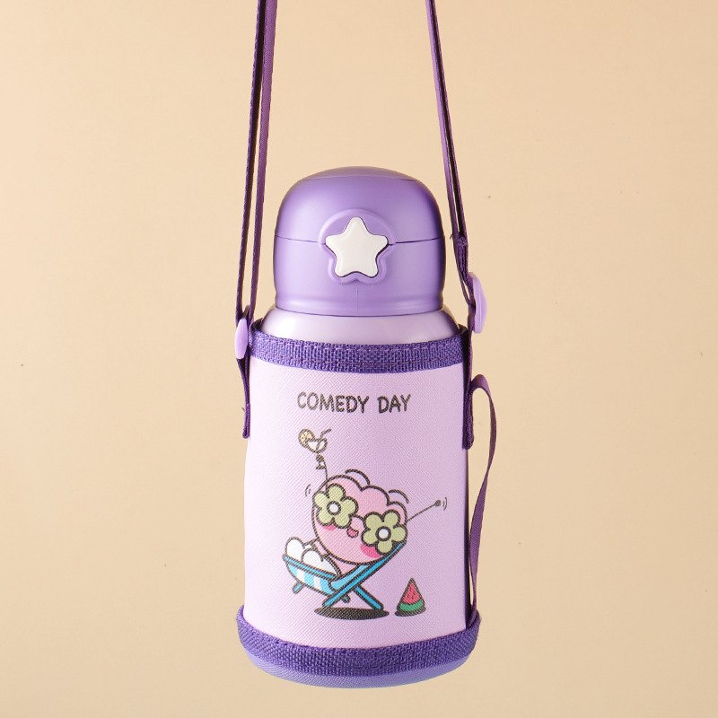 新款儿童保温杯女孩男双饮便携上学小学生水杯吸管幼儿园宝宝水壶 - 图2