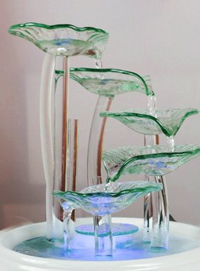 中式流水摆件循环水招财客厅小型桌面电视柜喷泉造景创意礼物送礼