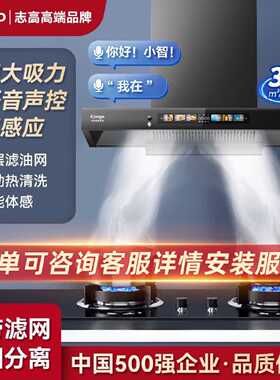 icongo志高高端品牌顶吸式油烟机家用厨房大吸力T型烟机欧式油机