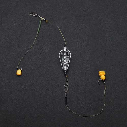 反离底钓法双钩欧式飞德钓组欧鲤钓库钓反底钩组浮球钓鱼珠珠线u. - 图1