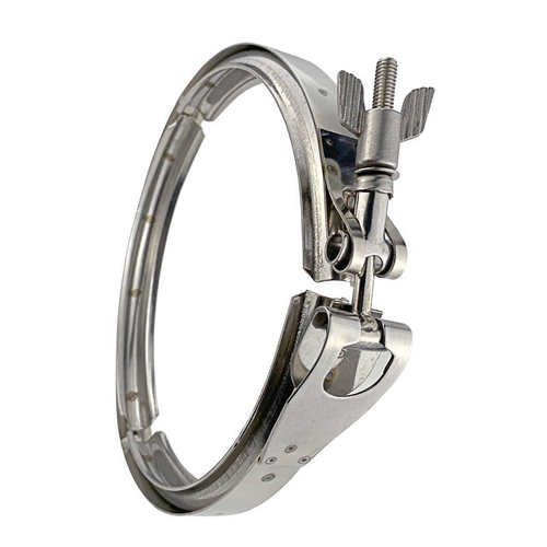 卡箍304不锈钢双倍加厚U型槽过滤器法兰快装冲压强力沟槽抱箍桶箍 - 图0