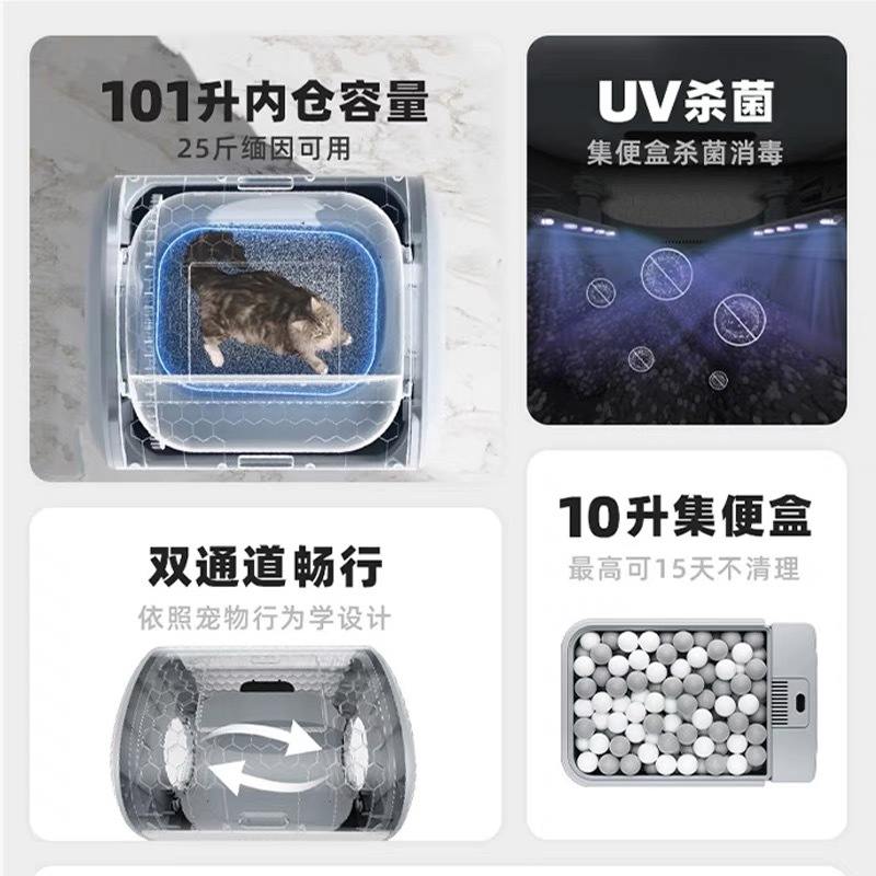 聚宠畅行全自动猫砂盆号智能猫厕所电动猫咪用品防外溅封闭铲屎机,淘宝优惠券,粉丝福利购,淘宝优惠卷