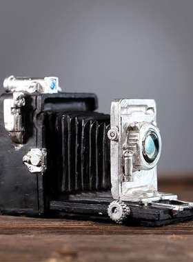 复古怀旧装饰品老式折叠照相机模型拍摄影道具客厅书房电视柜摆件