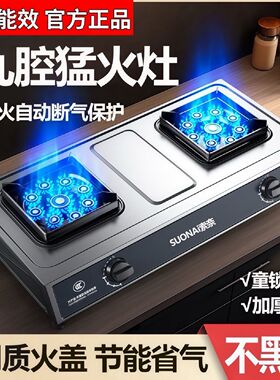 德国品牌煤气灶双灶家用猛火燃气灶台式液化气天然气老式炉爆炒炉