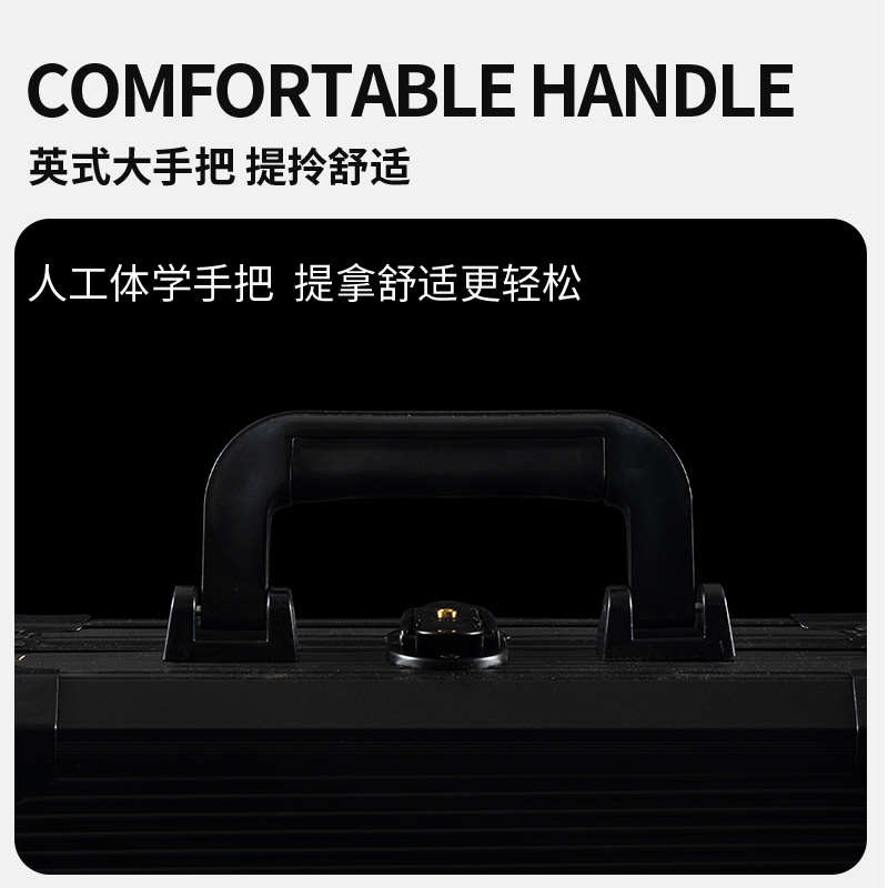 SLL德州筹码箱子黑色200300500码手提铝箱EVA收纳盒箱子筹码架 - 图1