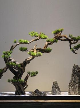 新中式枯山水禅意摆件 日式创意客厅陶瓷假山太湖石沙盘微景观