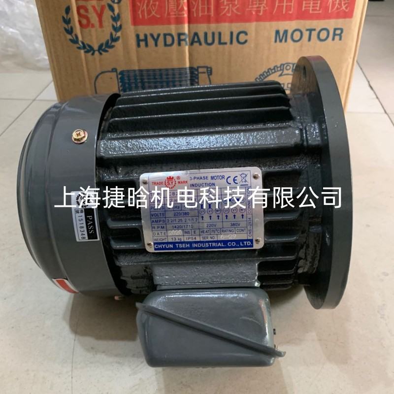 台湾S.Y群策马达 1HP-4P C01-43B0 0.75KW 液压泵电机 K1P2R11A - 图1
