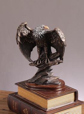 创意雄鹰老鹰摆件轻奢高档酒柜家居书房桌面办公室客厅玄关装饰品