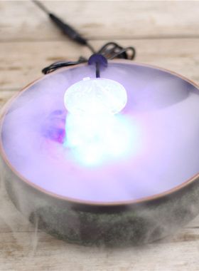 小型鱼缸雾化加湿造雾器大雾流水摆件喷雾起雾假山盆景水雾雾化头