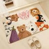Bathroom absorbent floor mat 2026 new cartoon thickened bathroom door non-slip foot mat bathroom quick-drying carpet