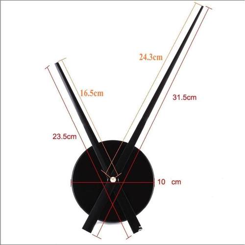 diy挂钟配件+机芯+指针创意表盘钟盘指针配件扫秒更换机芯免打孔 - 图3