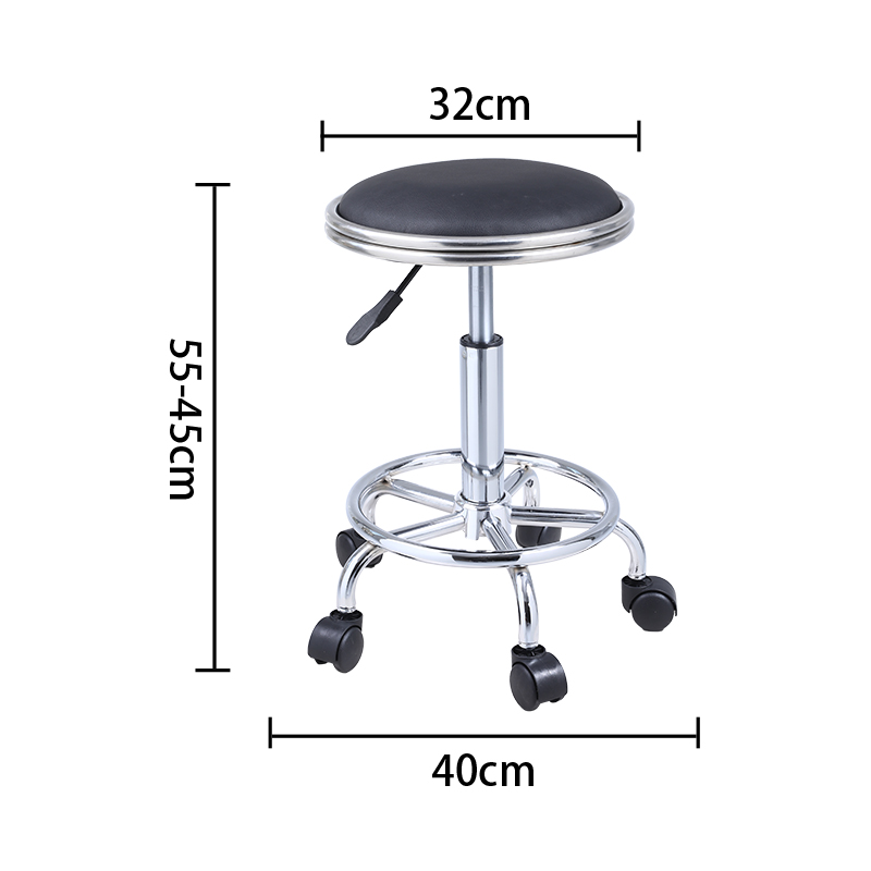 防静电升降凳工厂学校实验室车间流水线不锈钢旋转工作圆凳酒吧椅 - 图2