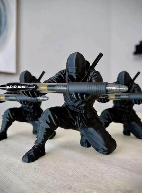 3d打印爆款玩具忍者笔架桌面装饰摆件文具收纳个性创意支架摆件