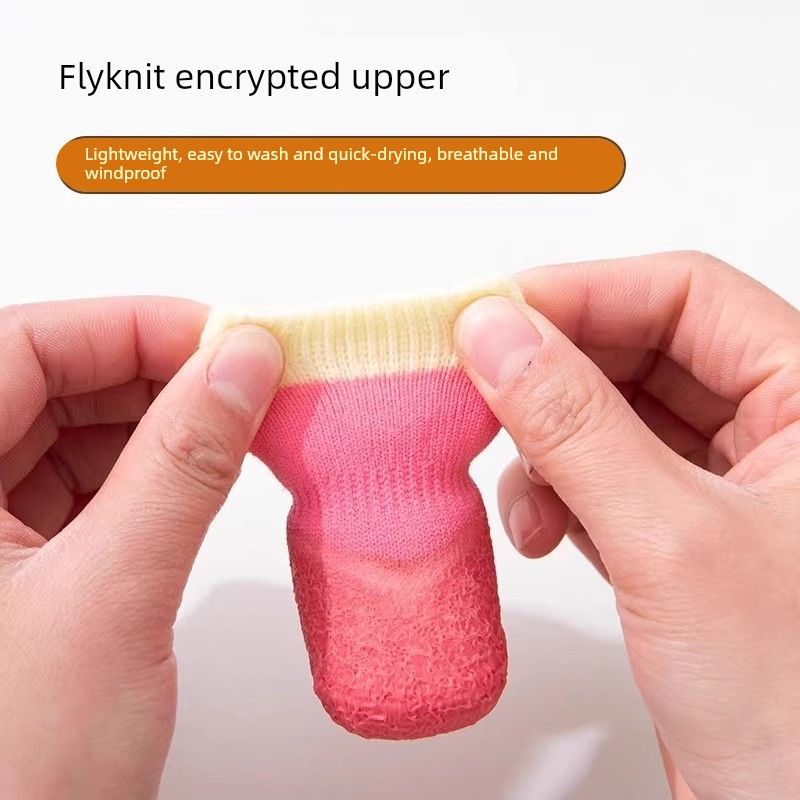 狗狗雨鞋脚套椰子鞋防滑防水软底甩不掉宠物透气防脏鞋子比熊袜子 - 图0