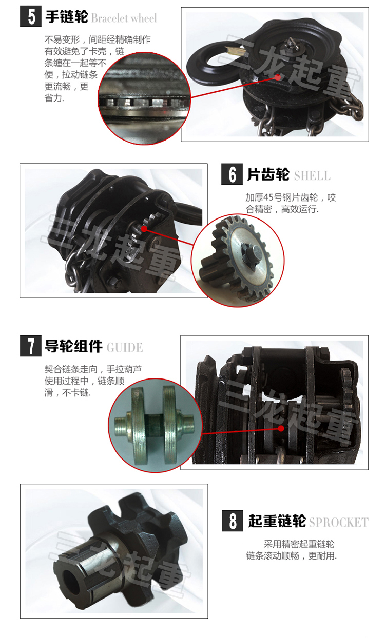 龙手动手动倒9米手拉葫芦523吨圆形链条吊链t三小型滑轮1吨起重-图1