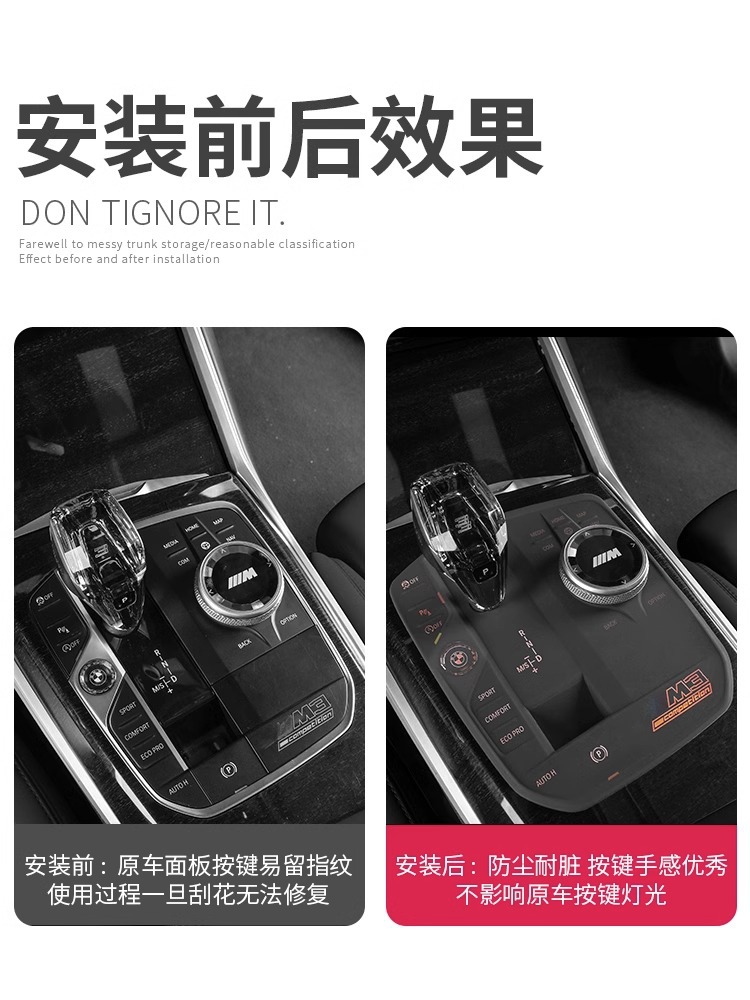 เหมาะสำหรับ Bmw ซีรีส์ 3 รุ่น I3i4/5 ซีรีส์ 6gt/iX3x4x5 แผ่นป้องกันปุ่มควบคุมส่วนกลาง ฟิล์มกันฝุ่น อุปกรณ์ตกแต่ง