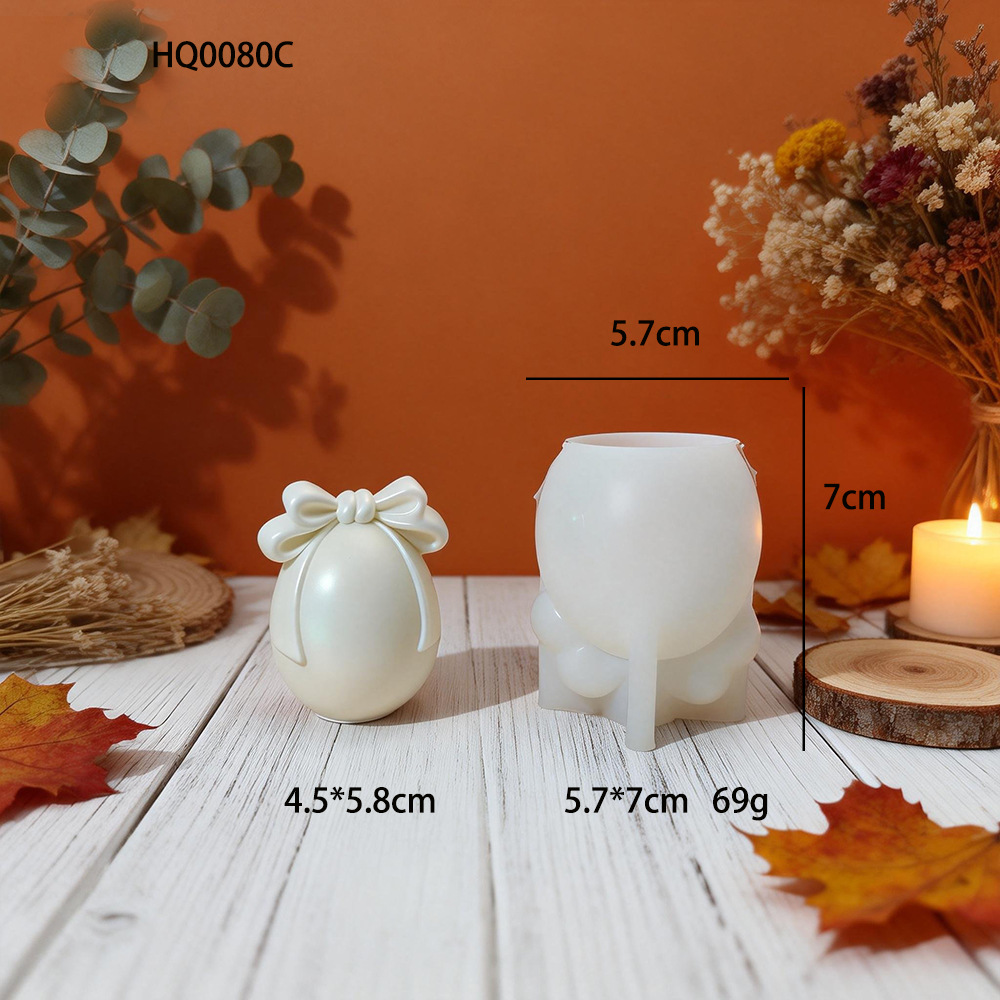 แม่พิมพ์ซิลิโคนเทียนไขรูปไข่อีสเตอร์ ลายนูน 3D สำหรับงาน DIY อโรมาเธอราพี ปูนปลาสเตอร์ ทำสบู่แฮนด์เมด และแม่พิมพ์อบขนม