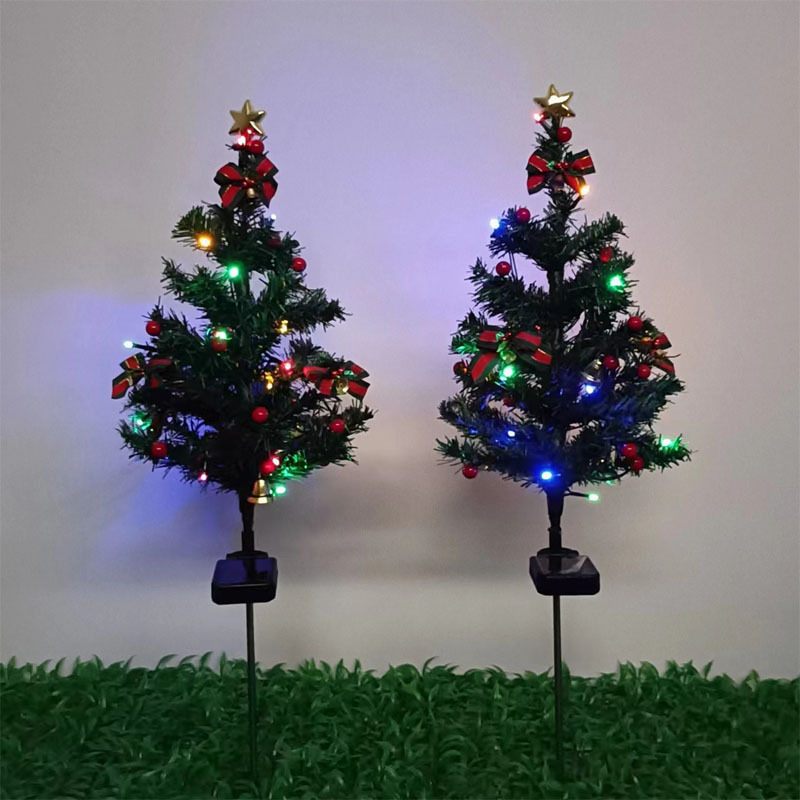 跨境爆款太阳能圣诞树灯草坪灯灯花园装饰圣诞树庭院圣诞地户外插 - 图1