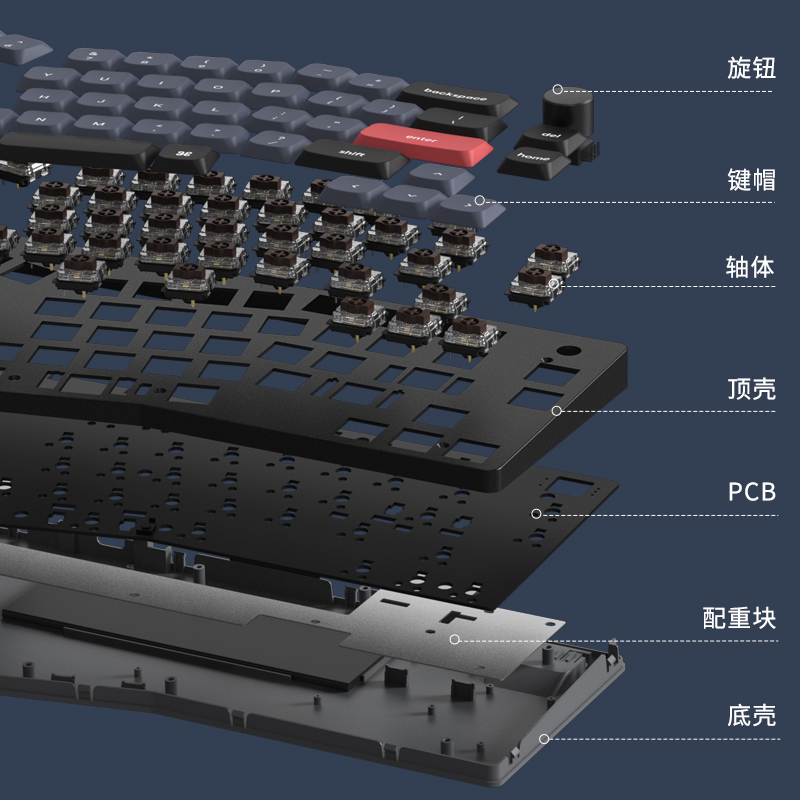 Keychron K11Pro双模蓝牙客制化机械键盘67键轻薄Alice办公静音轴 - 图3