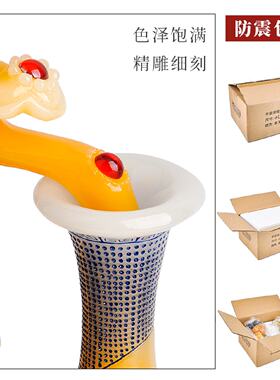 平安如意花瓶摆件客厅高端玄关酒柜博古架装饰工艺品乔迁新居礼物