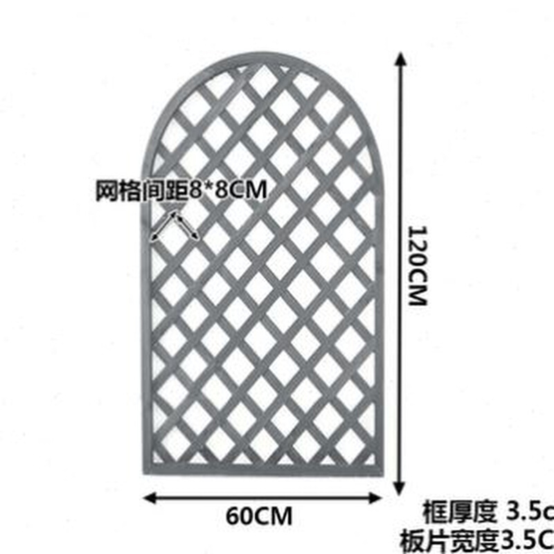 防腐木花架室内i客厅壁挂装饰户外庭院阳台黄金葛弧形木网格花盆 - 图1