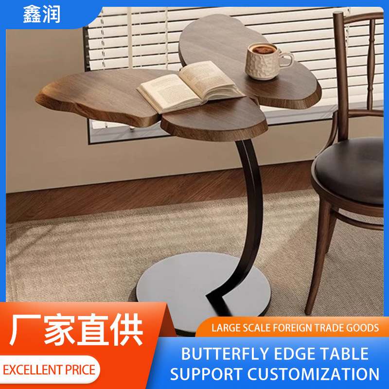 新中式客厅沙发蝴蝶边卧室床边创意桌茶几收纳置法式床边物几 - 图2