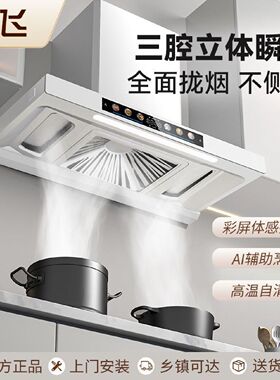新飞白色抽油烟机顶吸大吸力吸油烟机家用厨房欧式小型变频静音