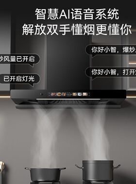 新飞顶吸式油烟机上门安装家用厨房三腔大吸力油烟机公寓抽油烟机