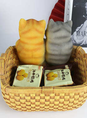 放钥匙收纳盒动物玄关创意客厅桌面摆件小猫摆件动物新中式装饰品