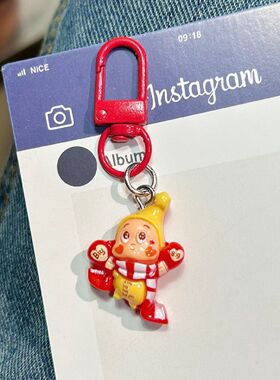 圣诞星星人挂件小饰品ins风公仔创意包包个性毛绒挂饰玩偶手机链