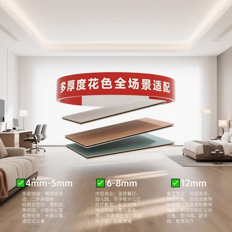 SPC stone plastic floor 6MM imitation stone pattern modified anti-lock buckle old house project home decoration dirty renovation scratch-resistant buckle