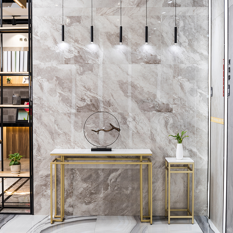 新中式大理石玄关桌入户大堂酒店电梯间端景台过道岩板玄关台条案