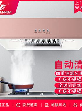 申花抽油烟机厨房家用大吸力中式小型吸油烟机出租屋出租房抽烟机