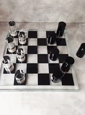 【样板房摆件】北欧家居创意棋盘简约新中式几何客厅办公室摆件