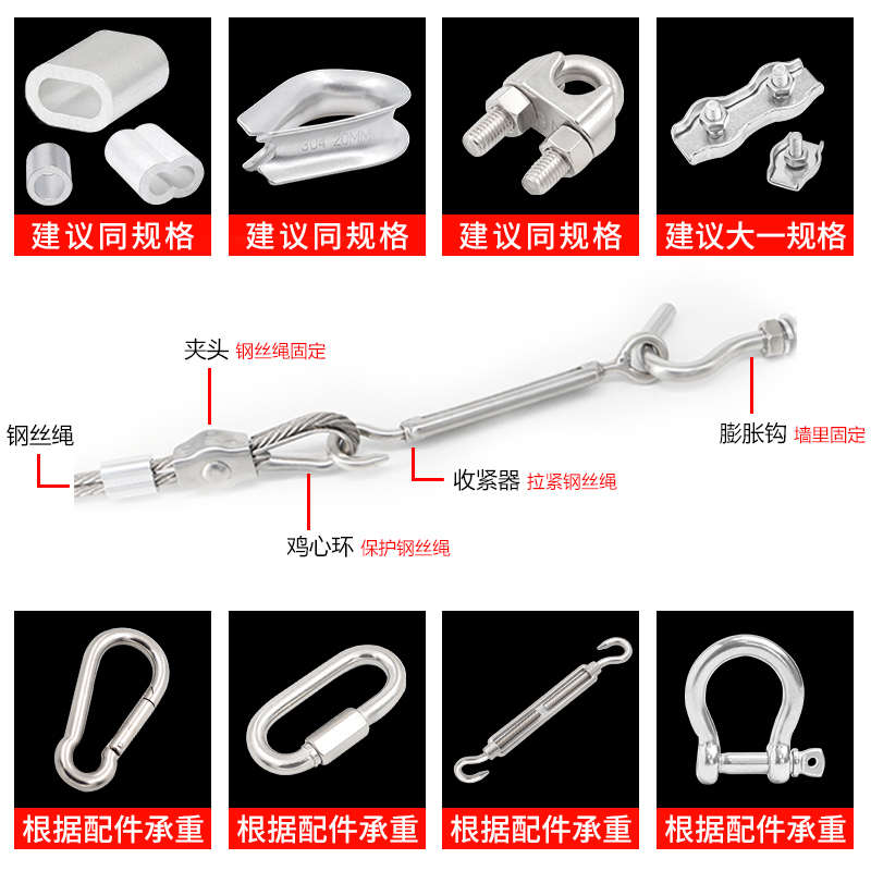 304不锈钢钢丝绳隔热棉用绳超软细升降晾衣架钢丝绳8 2 3 4 1.5mm - 图2